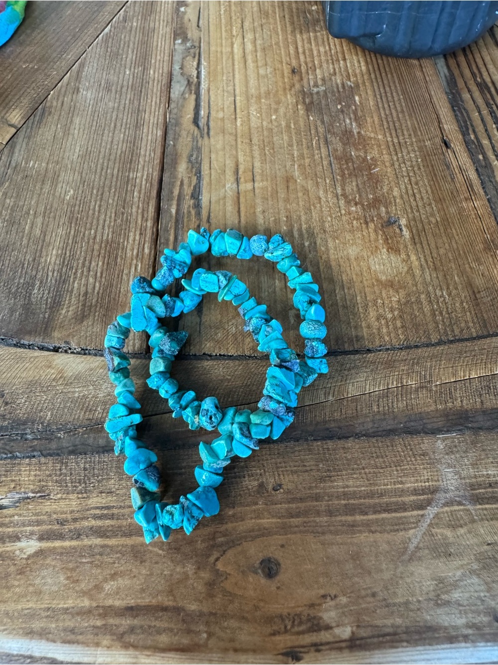 Turquoise Chip Bead Stretch Bracelet Set